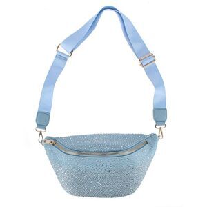 CTM Women's Rhinestine Studded Fanny Pack